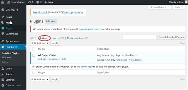 Wordpress Plugin Settings